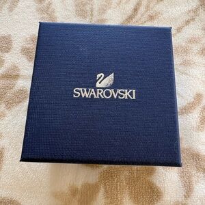 Swarovski brand new silver necklace in Navy Blue Box with Silver Logo